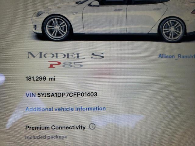 Photo 8 VIN: 5YJSA1DP7CFP01403 - TESLA MODEL S 