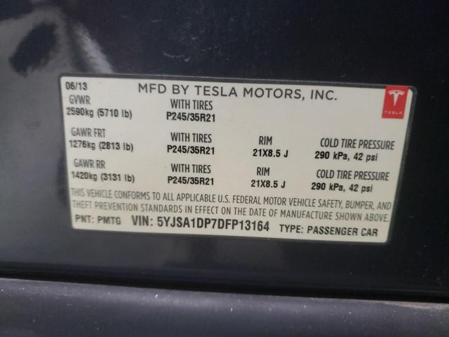 Photo 9 VIN: 5YJSA1DP7DFP13164 - TESLA MODEL S 