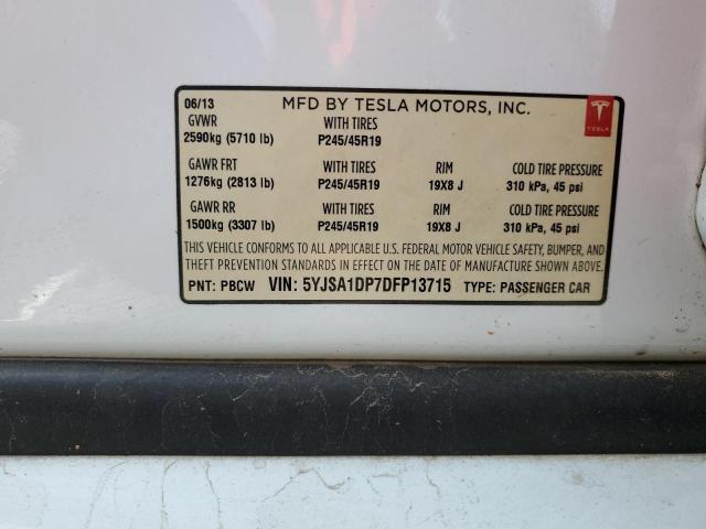 Photo 11 VIN: 5YJSA1DP7DFP13715 - TESLA MODEL S 