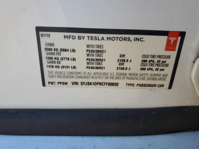 Photo 11 VIN: 5YJSA1DP8CFF00032 - TESLA MODEL S 