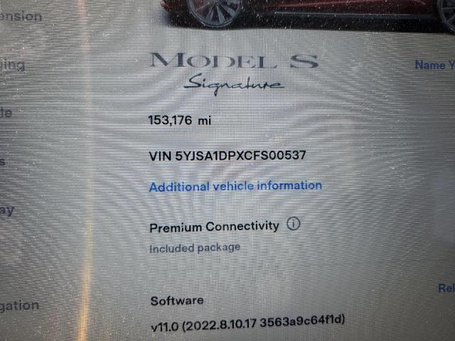 Photo 8 VIN: 5YJSA1DPXCFS00537 - TESLA MODEL S 