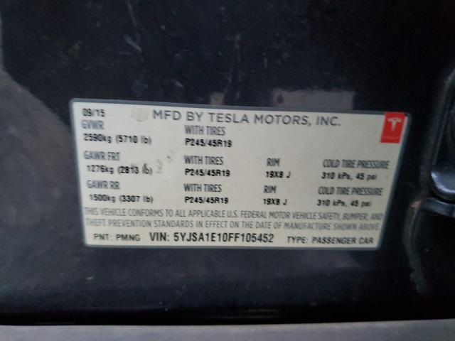 Photo 11 VIN: 5YJSA1E10FF105452 - TESLA MODEL S 