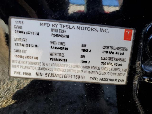 Photo 12 VIN: 5YJSA1E10FF115916 - TESLA MODEL S 