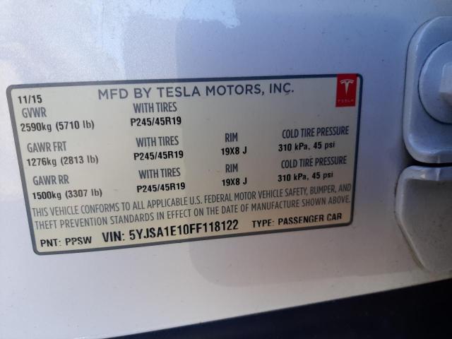 Photo 11 VIN: 5YJSA1E10FF118122 - TESLA MODEL S 