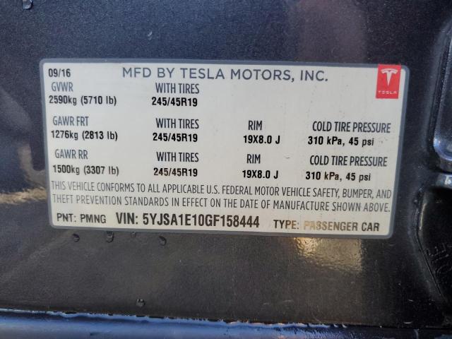 Photo 12 VIN: 5YJSA1E10GF158444 - TESLA MODEL S 