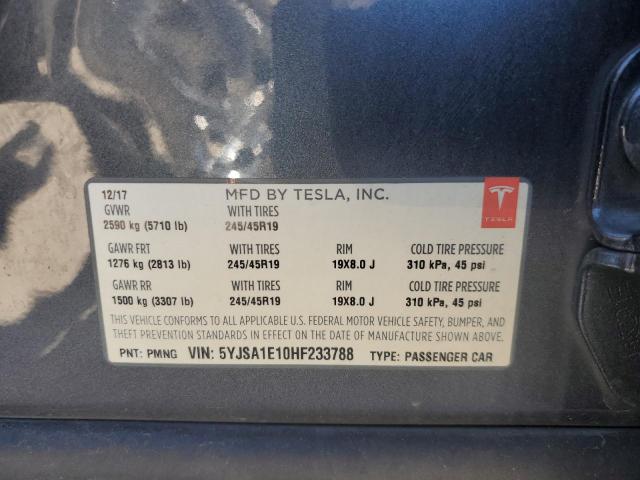 Photo 13 VIN: 5YJSA1E10HF233788 - TESLA MODEL S 