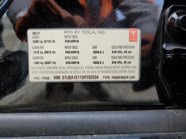 Photo 12 VIN: 5YJSA1E11HF202534 - TESLA MODEL S 