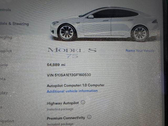 Photo 8 VIN: 5YJSA1E13GF160530 - TESLA MODEL S 