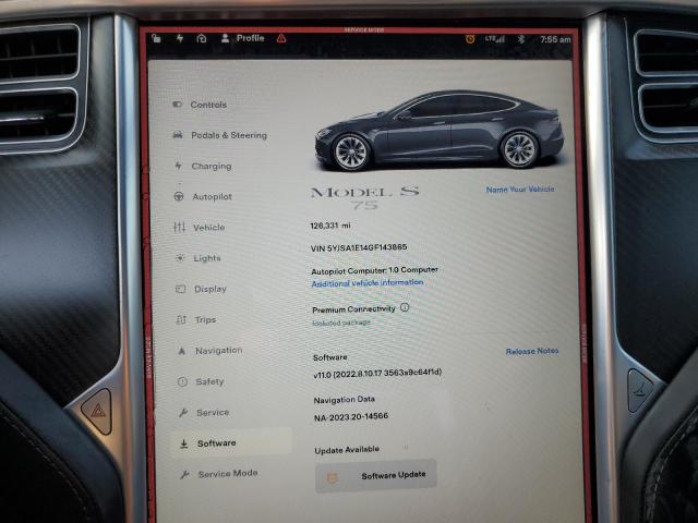 Photo 8 VIN: 5YJSA1E14GF143865 - TESLA MODEL S 