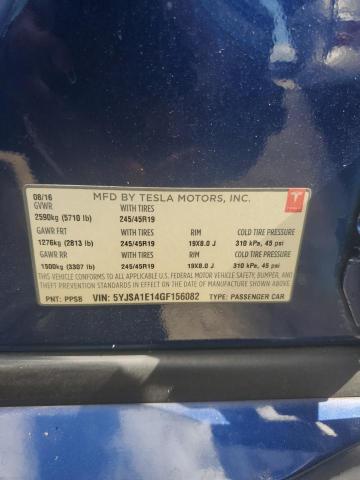 Photo 11 VIN: 5YJSA1E14GF156082 - TESLA MODEL S 