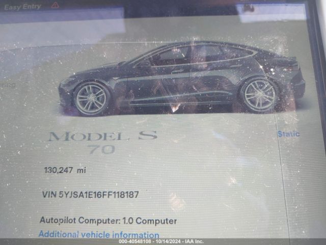 Photo 6 VIN: 5YJSA1E16FF118187 - TESLA MODEL S 