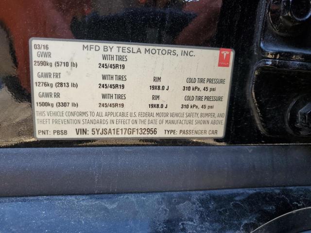 Photo 11 VIN: 5YJSA1E17GF132956 - TESLA MODEL S 