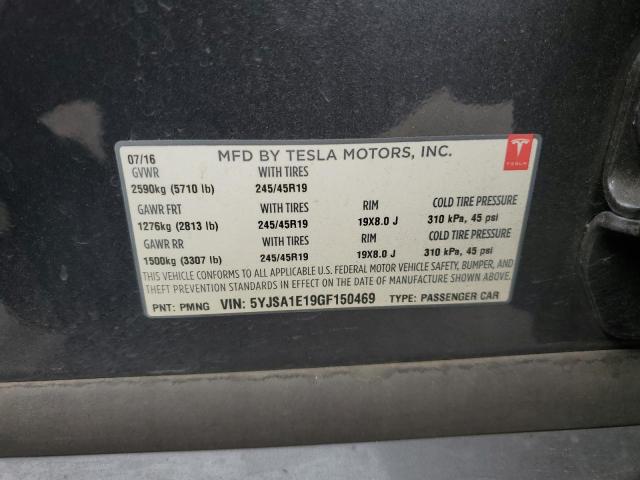 Photo 11 VIN: 5YJSA1E19GF150469 - TESLA MODEL S 