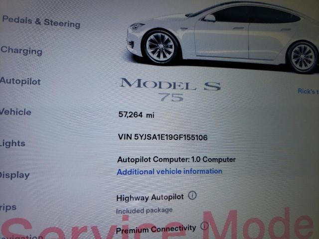 Photo 7 VIN: 5YJSA1E19GF155106 - TESLA MODEL S 