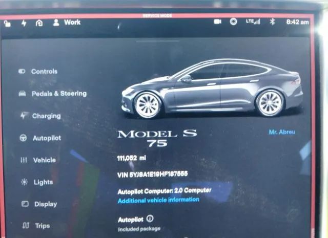 Photo 6 VIN: 5YJSA1E19HF187555 - TESLA MODEL S 