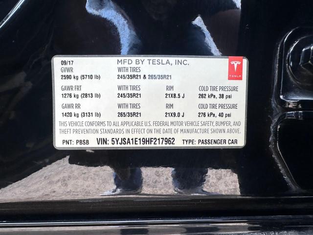 Photo 9 VIN: 5YJSA1E19HF217962 - TESLA MODEL S 