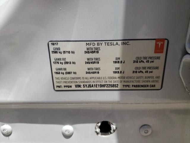 Photo 9 VIN: 5YJSA1E19HF225852 - TESLA MODEL S 