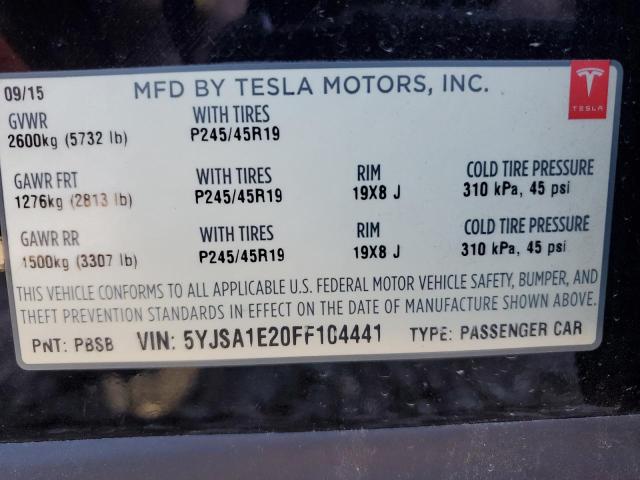 Photo 13 VIN: 5YJSA1E20FF104441 - TESLA MODEL S 