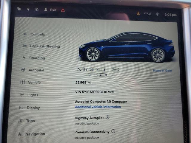 Photo 8 VIN: 5YJSA1E20GF157139 - TESLA MODEL S 