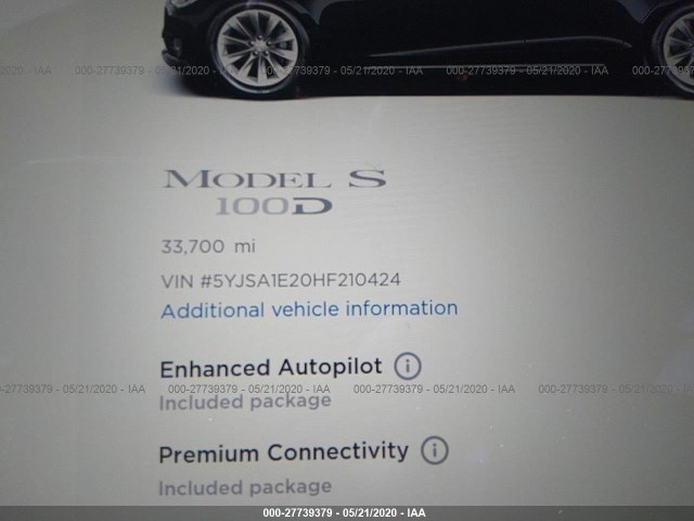 Photo 6 VIN: 5YJSA1E20HF210424 - TESLA MODEL S 