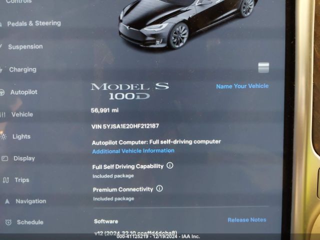 Photo 6 VIN: 5YJSA1E20HF212187 - TESLA MODEL S 