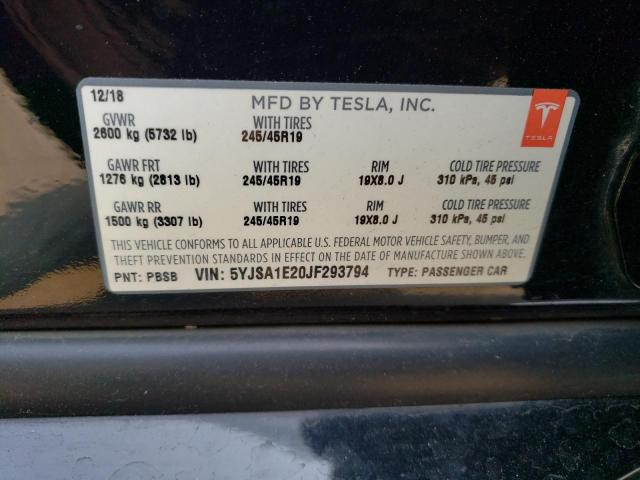 Photo 12 VIN: 5YJSA1E20JF293794 - TESLA MODEL S 