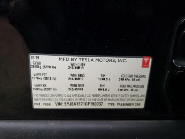 Photo 11 VIN: 5YJSA1E21GF150037 - TESLA MODEL S 