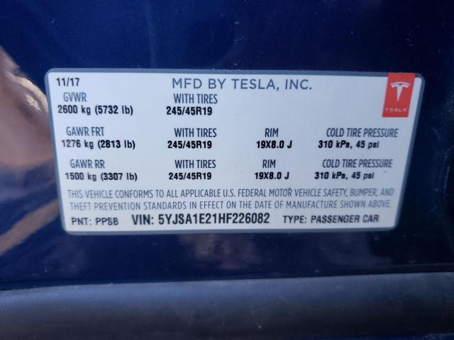 Photo 9 VIN: 5YJSA1E21HF226082 - TESLA MODEL S 