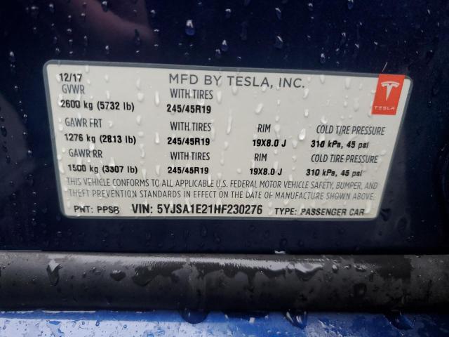 Photo 11 VIN: 5YJSA1E21HF230276 - TESLA MODEL S 