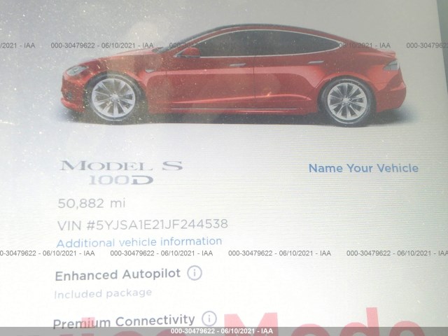 Photo 6 VIN: 5YJSA1E21JF244538 - TESLA MODEL S 