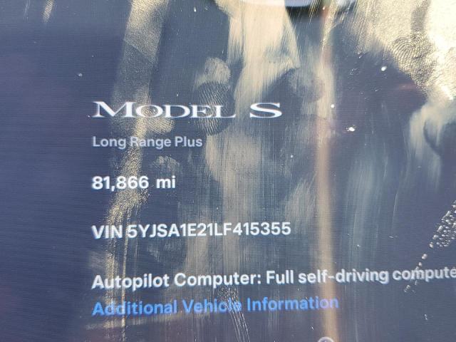 Photo 8 VIN: 5YJSA1E21LF415355 - TESLA MODEL S 