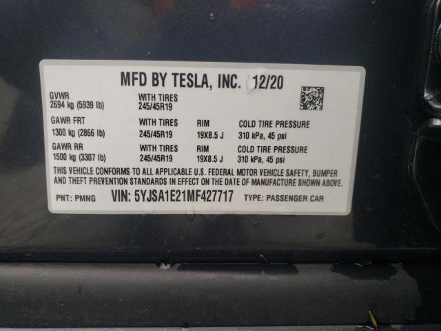 Photo 13 VIN: 5YJSA1E21MF427717 - TESLA MODEL S 