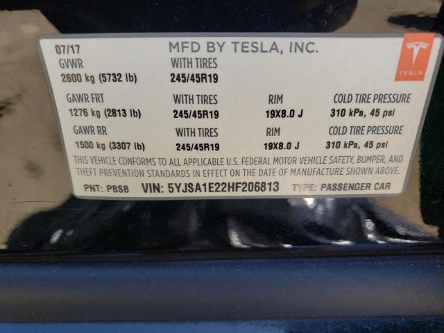 Photo 12 VIN: 5YJSA1E22HF206813 - TESLA MODEL S 