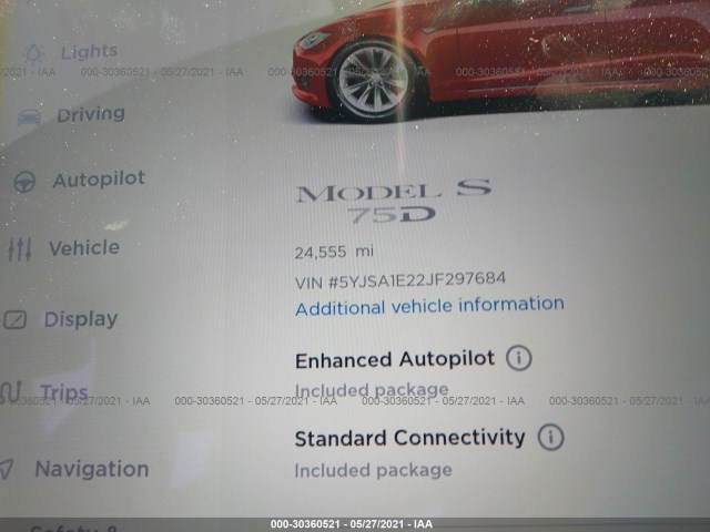 Photo 6 VIN: 5YJSA1E22JF297684 - TESLA MODEL S 