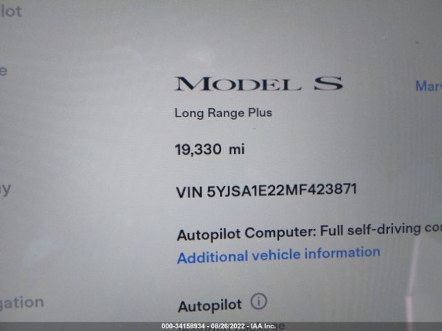 Photo 6 VIN: 5YJSA1E22MF423871 - TESLA MODEL S 