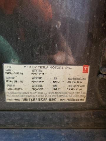 Photo 11 VIN: 5YJSA1E23FF118592 - TESLA MODEL S 