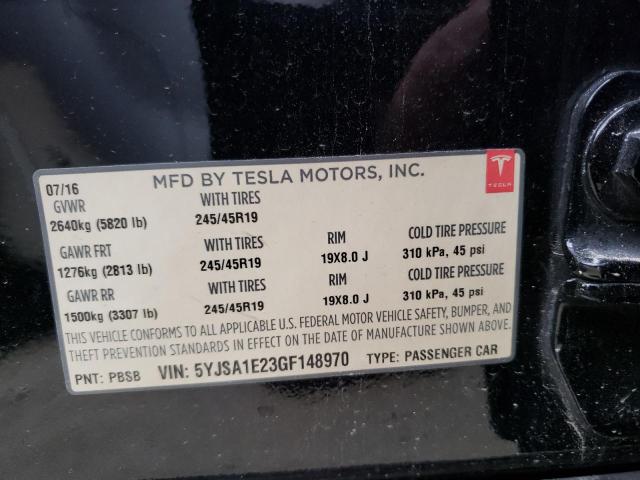 Photo 11 VIN: 5YJSA1E23GF148970 - TESLA MODEL S 