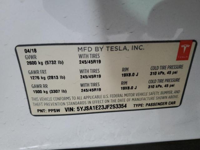 Photo 11 VIN: 5YJSA1E23JF253354 - TESLA MODEL S 