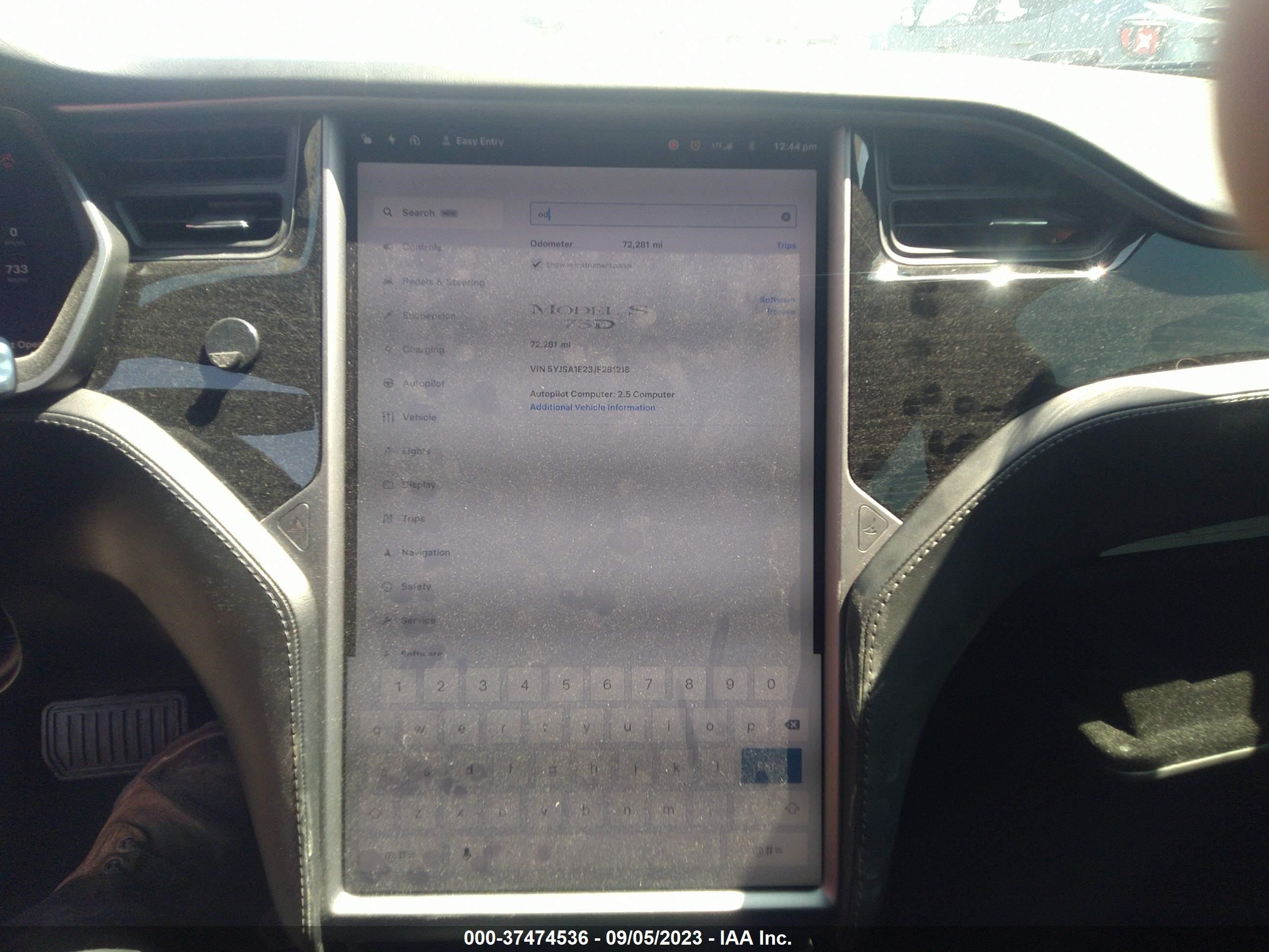 Photo 6 VIN: 5YJSA1E23JF281218 - TESLA MODEL S 