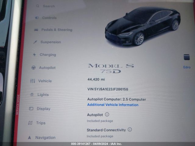 Photo 6 VIN: 5YJSA1E23JF286158 - TESLA MODEL S 