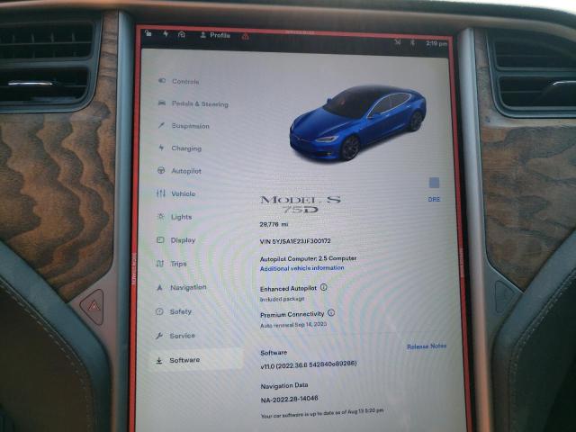 Photo 8 VIN: 5YJSA1E23JF300172 - TESLA MODEL S 