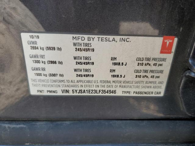 Photo 12 VIN: 5YJSA1E23LF354946 - TESLA MODEL S 