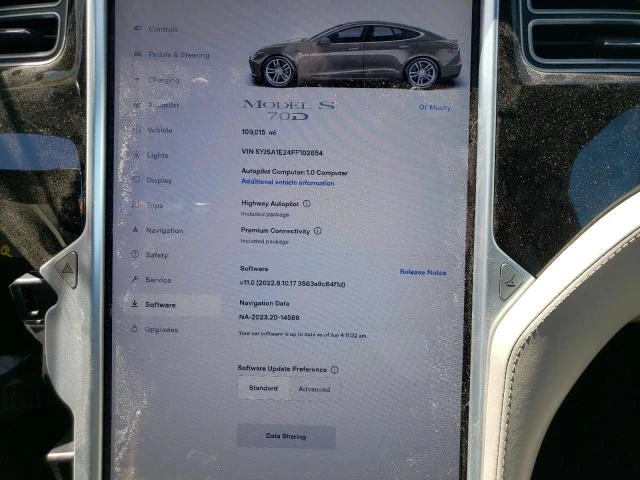 Photo 8 VIN: 5YJSA1E24FF102854 - TESLA MODEL S 