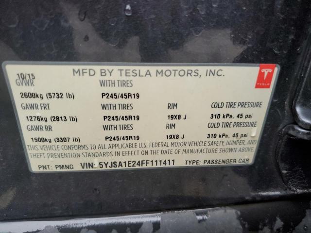 Photo 11 VIN: 5YJSA1E24FF111411 - TESLA MODEL S 