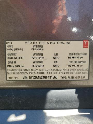 Photo 12 VIN: 5YJSA1E24GF131563 - TESLA MODEL S 