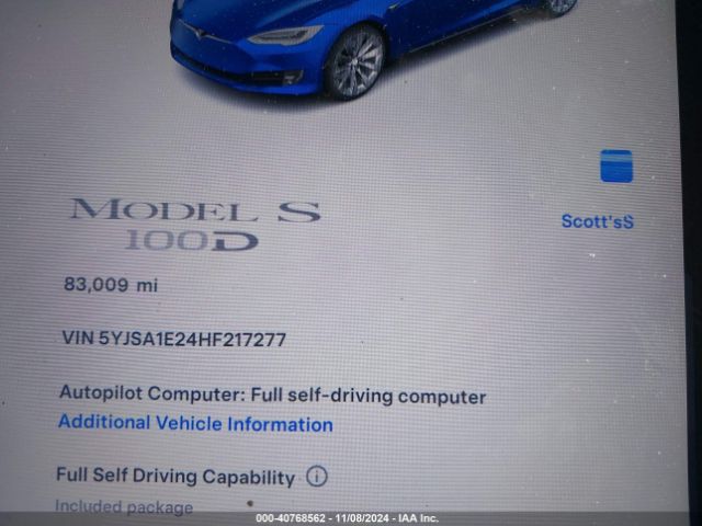 Photo 6 VIN: 5YJSA1E24HF217277 - TESLA MODEL S 