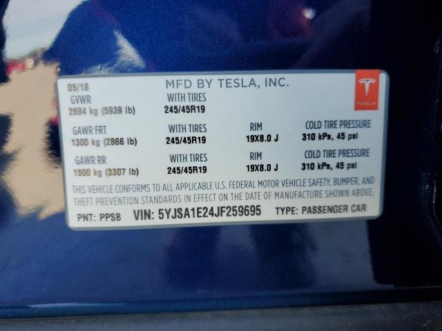 Photo 11 VIN: 5YJSA1E24JF259695 - TESLA MODEL S 