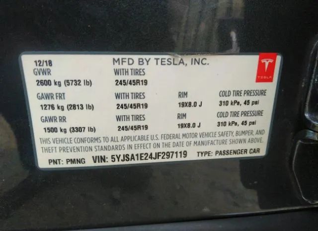 Photo 8 VIN: 5YJSA1E24JF297119 - TESLA MODEL S 