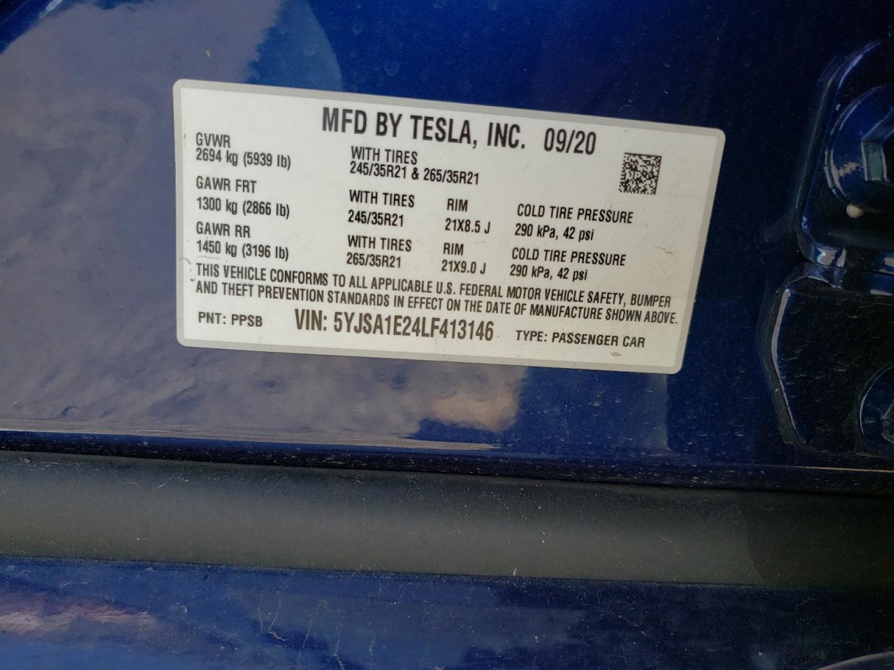 Photo 11 VIN: 5YJSA1E24LF413146 - TESLA MODEL S 