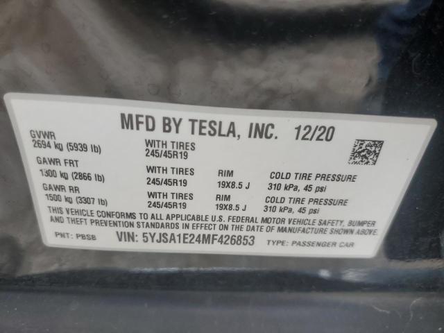 Photo 12 VIN: 5YJSA1E24MF426853 - TESLA MODEL S 